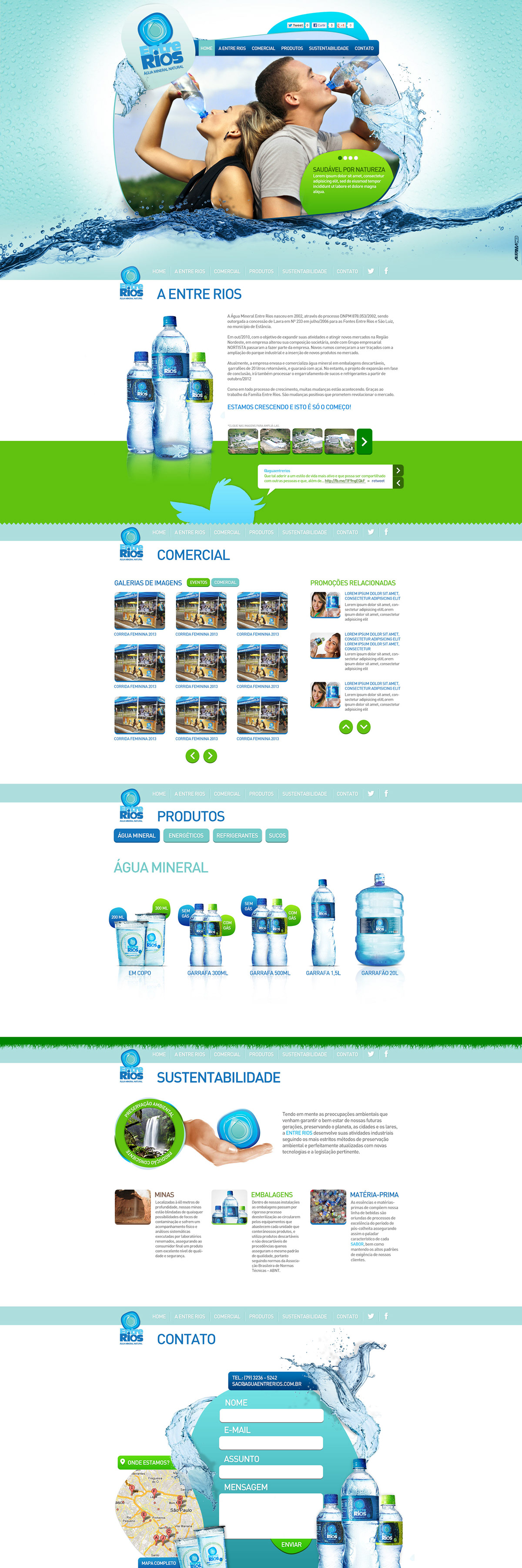 Agua Mineral Layout Layout de Produto One Page