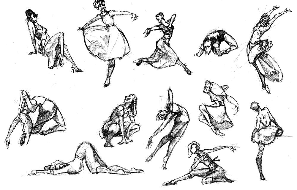 anatomy figure study movement action life sketch book starbucks library