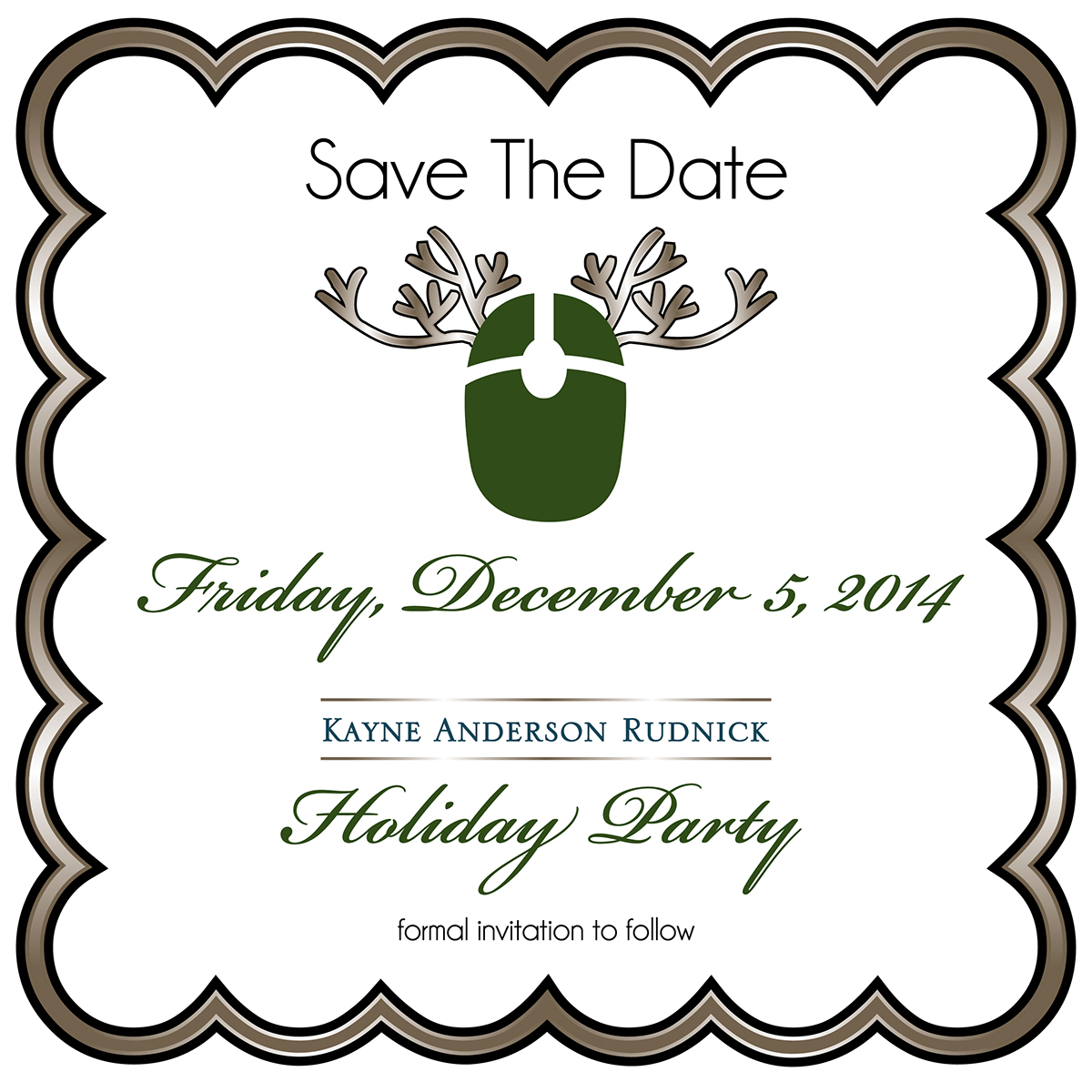 save the date holiday party company party reindeer ears Computer Mouse