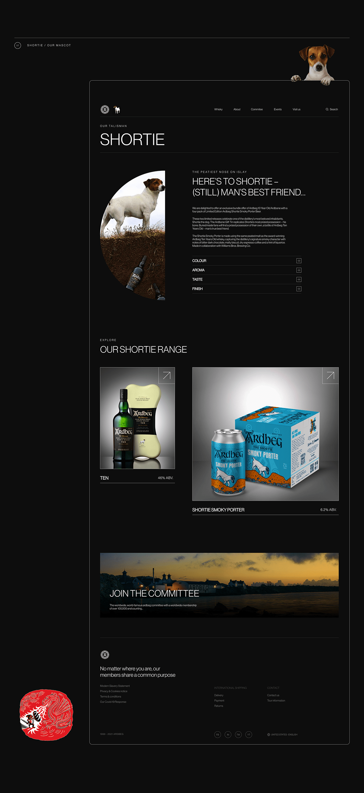 Ardbeg bar drink islay redesign scotch Sommelier Website Whisky concept