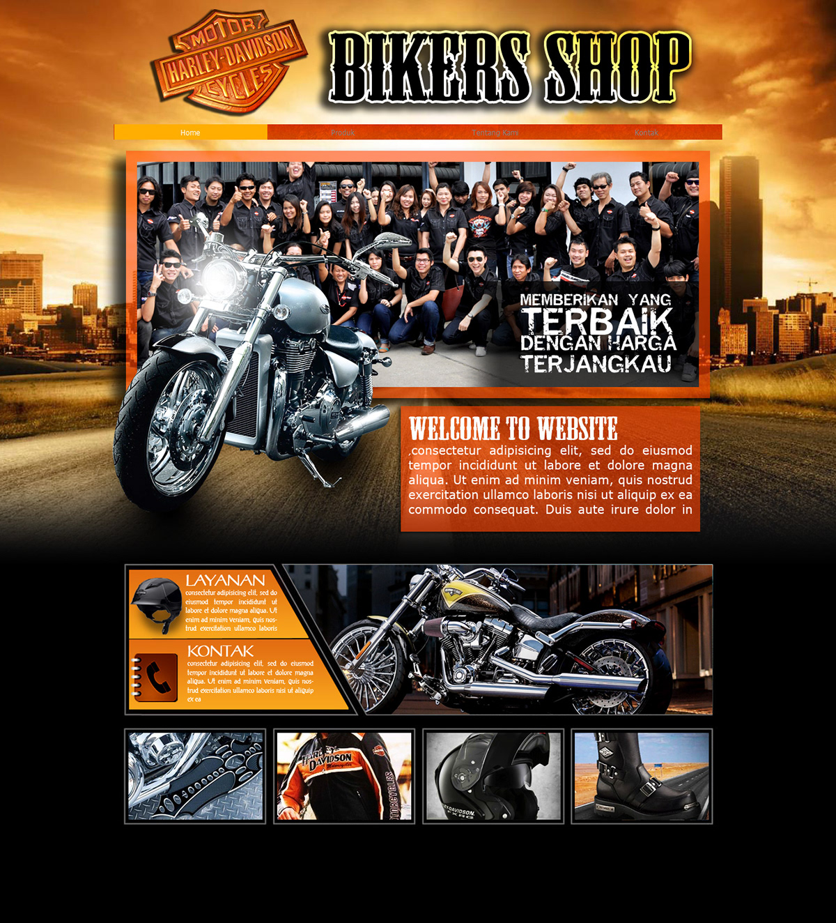 Accesories Motor  Web Design  wariz Motor Harley Davidson