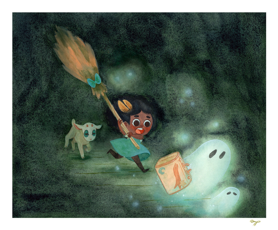 cauldron children's illustration Familiar ghost goat kidlit kidlitart Magic   poltergeist witch