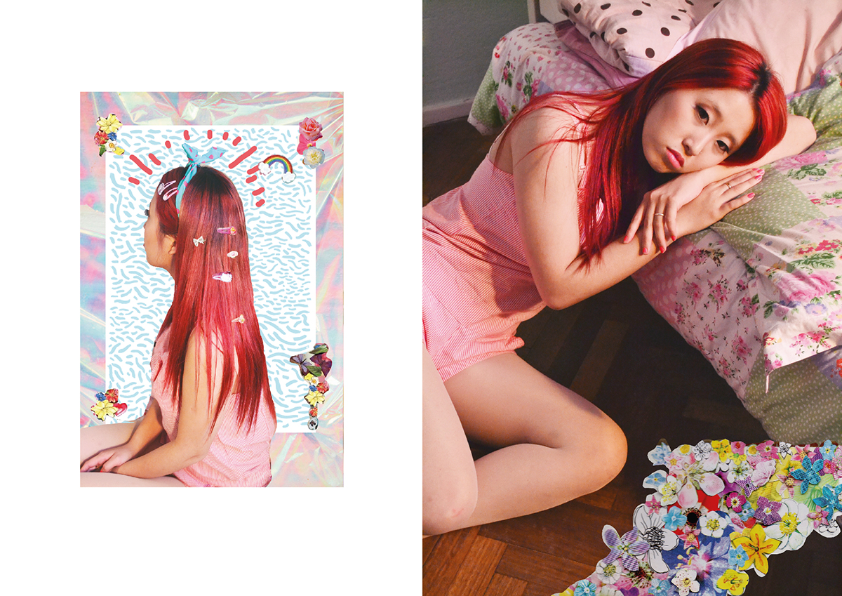 collage kawaii japan china Korea asian culture kawaii culture pink fluo color colors girl photobook