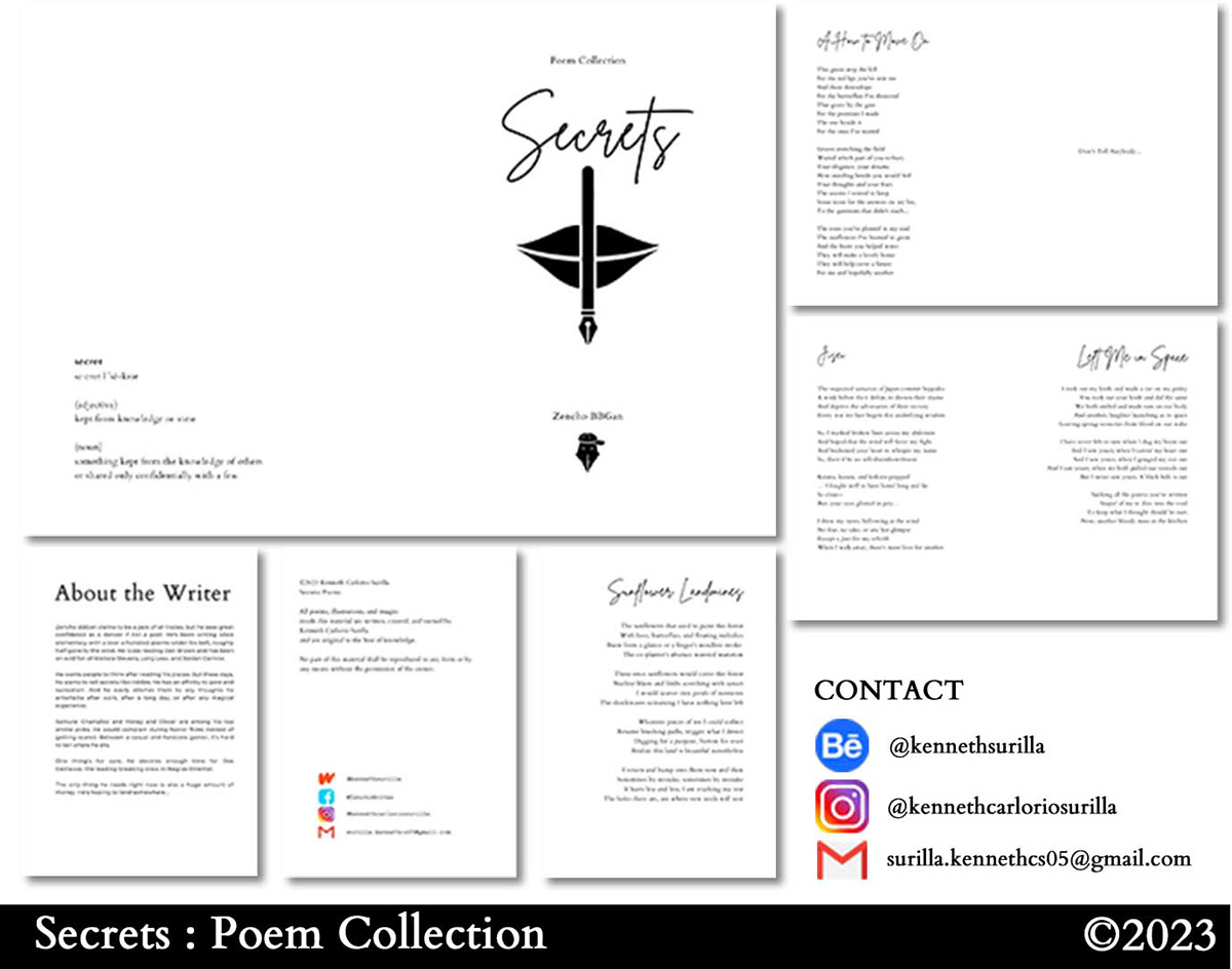 Poetry  Layout Design page design chapbook poem Poetrybook zencho zencho bbgan