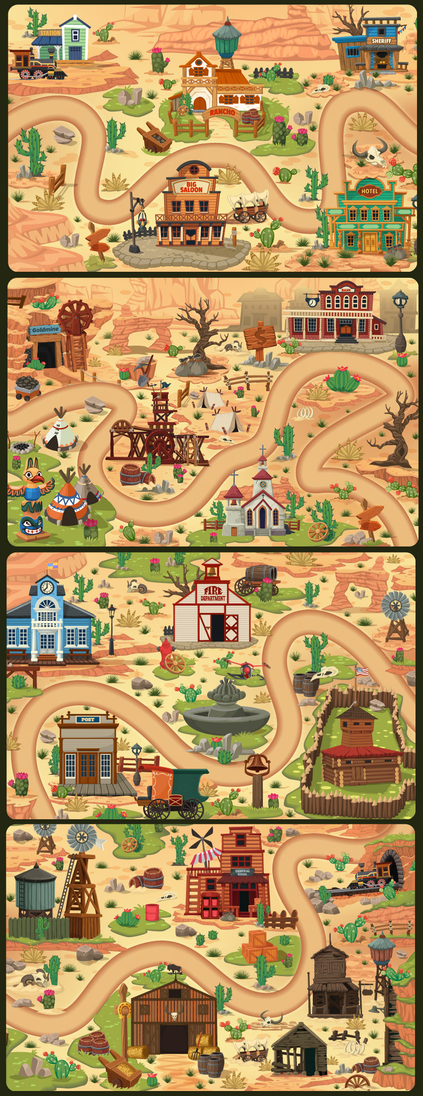 Wild West game map on Behance