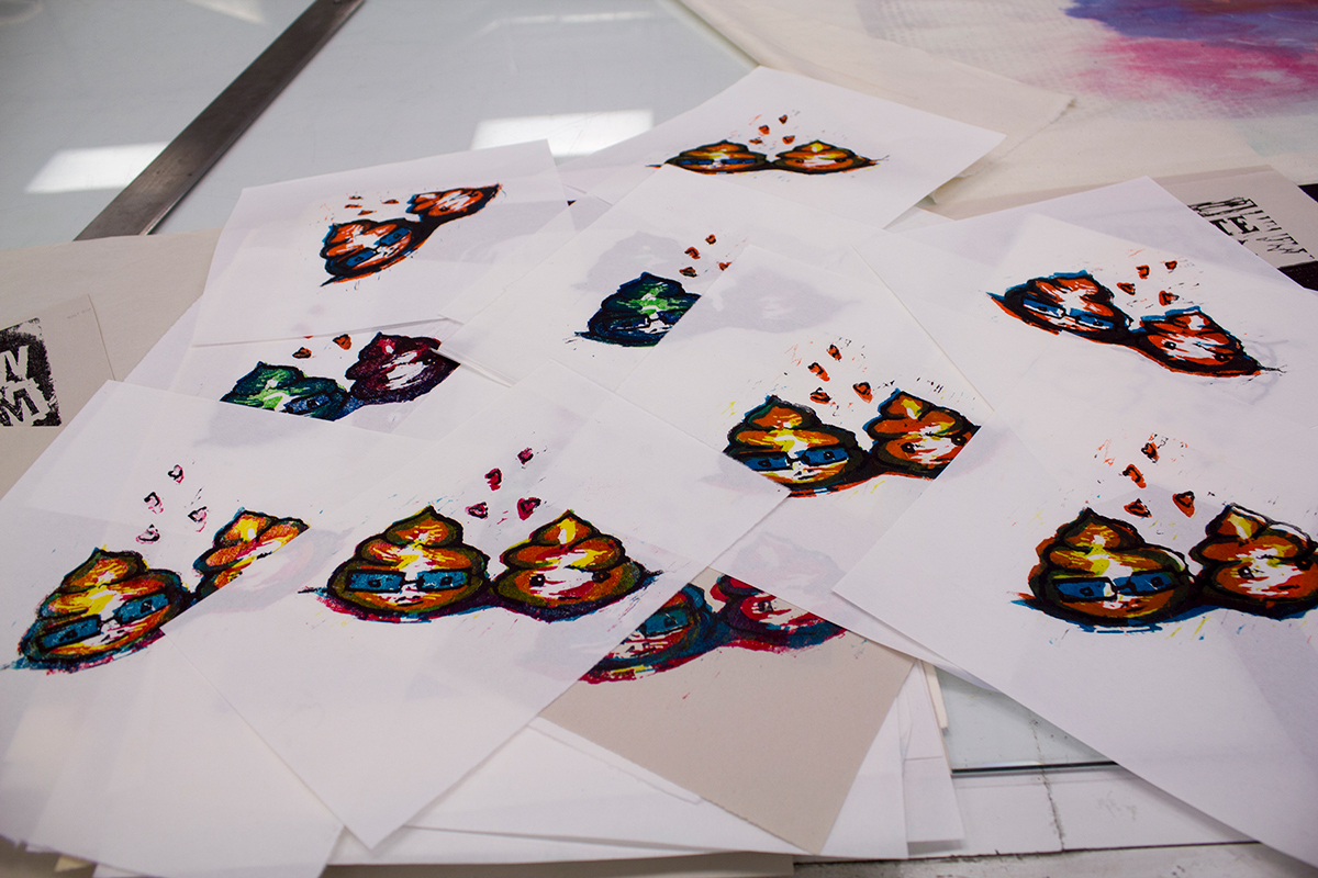 printmaking woodblock characters colors relationship