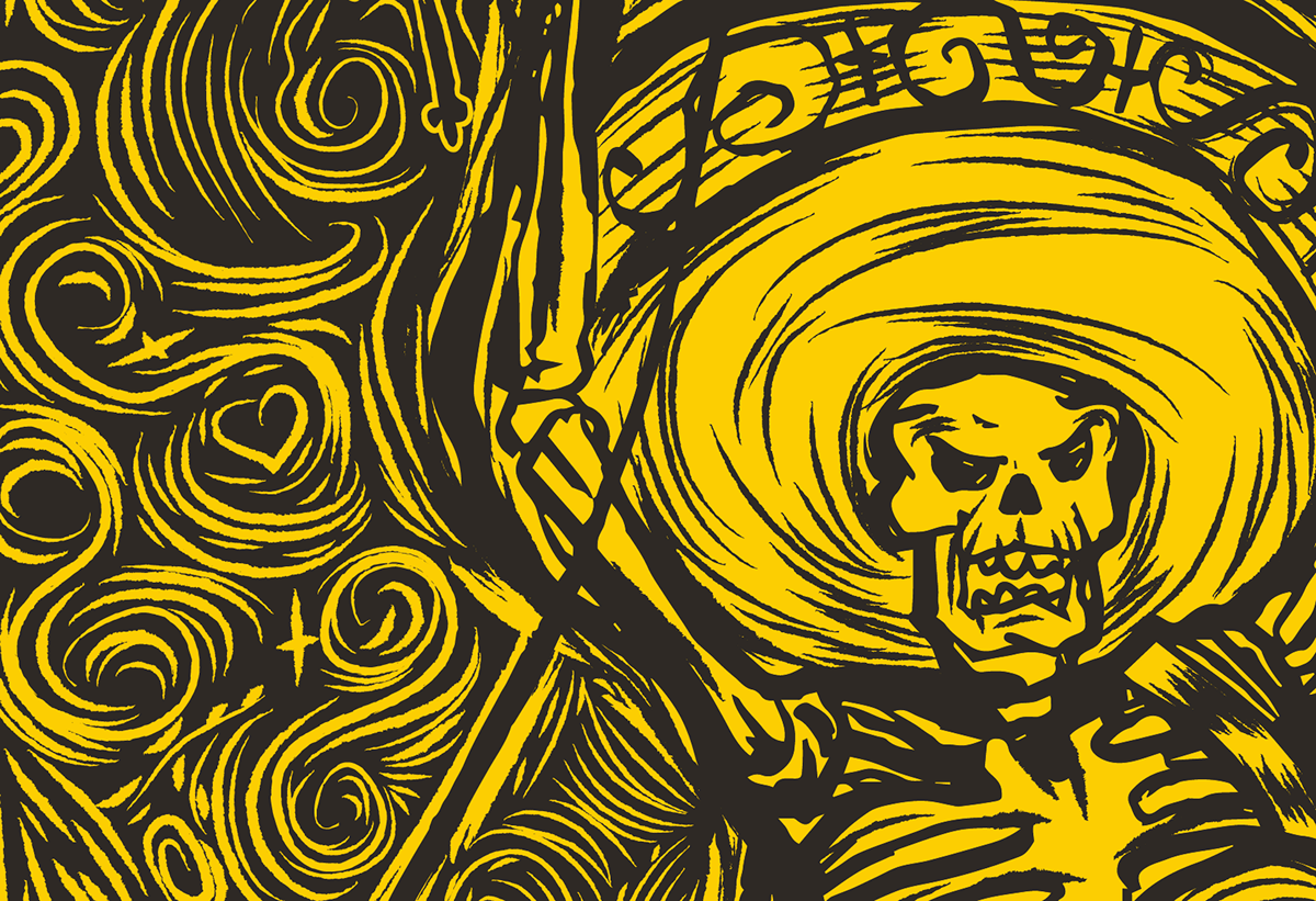 skull rock punk underground Surf vector design vintage Style art graphics fire Retro cool