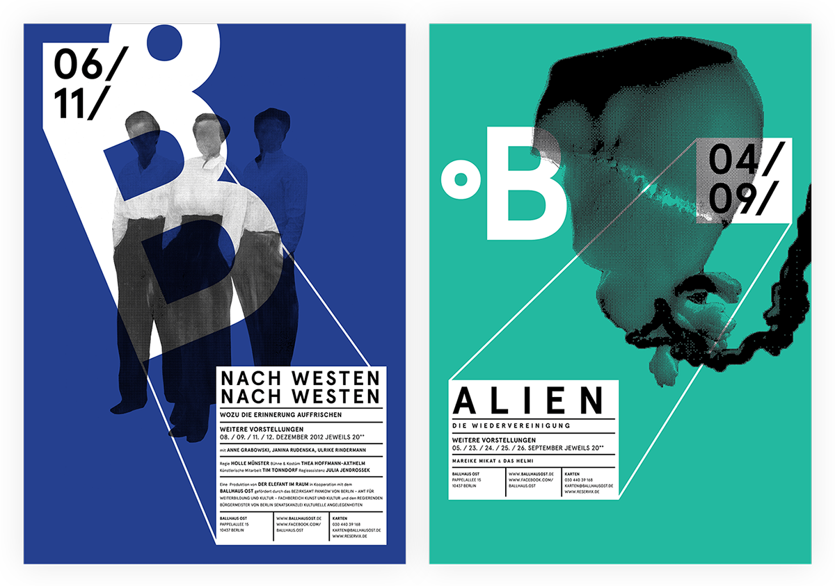 berlin Theatre corporate design identity brand culture visual alternative abstract grid color
