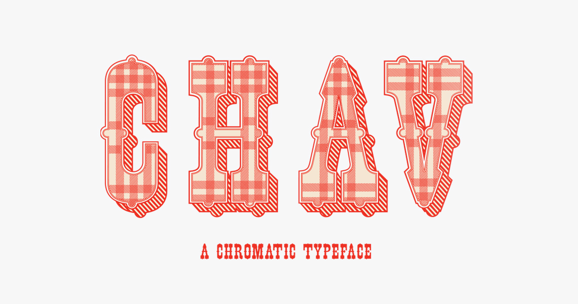 chromatic type chav Custom Lettering type