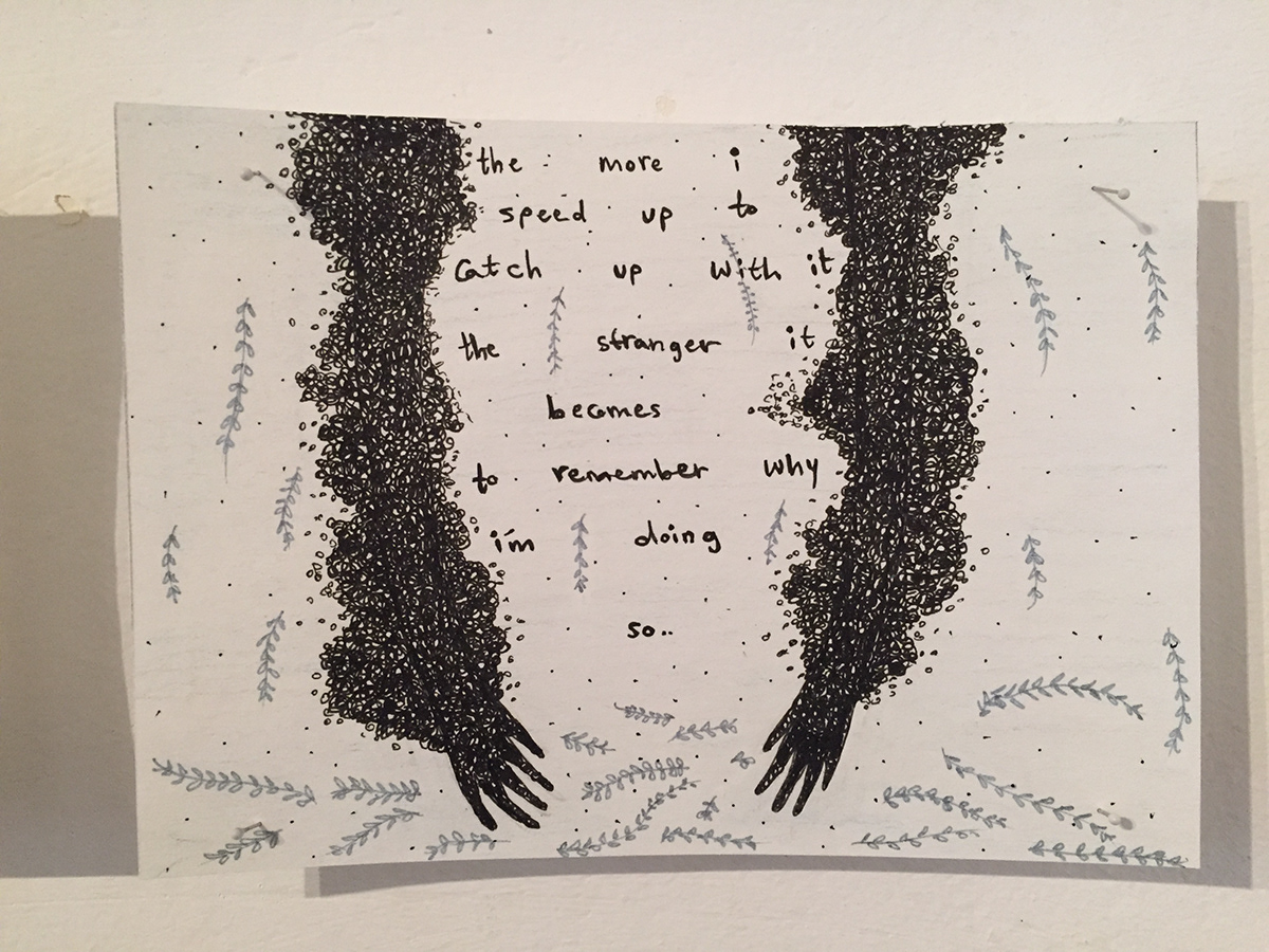 ILLUSTRATION  text ink Dakart biennale dakar forgetting language nowhere Somewhere strangeness