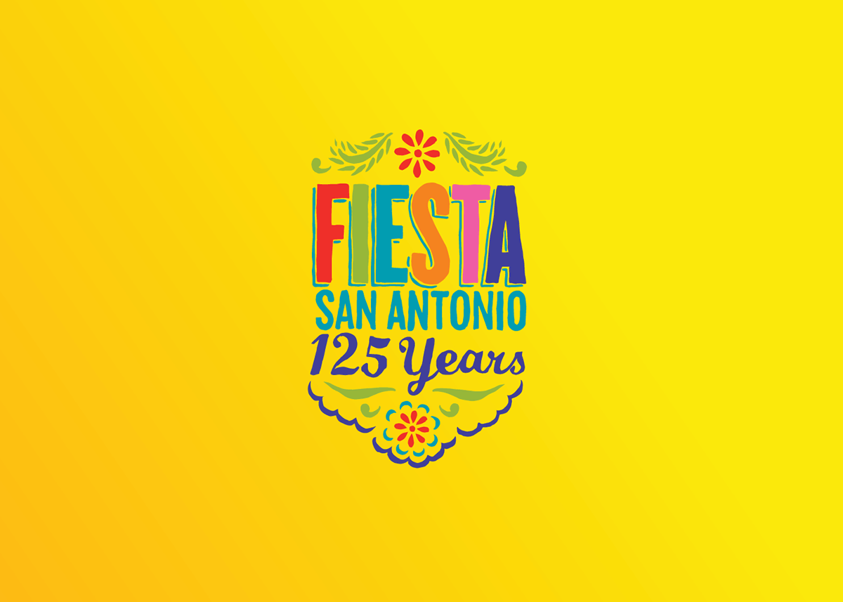 logo Logo Design fiesta fiesta san antonio San Antonio festival Mexican Mexican American latino illustrated type Fiesta logo