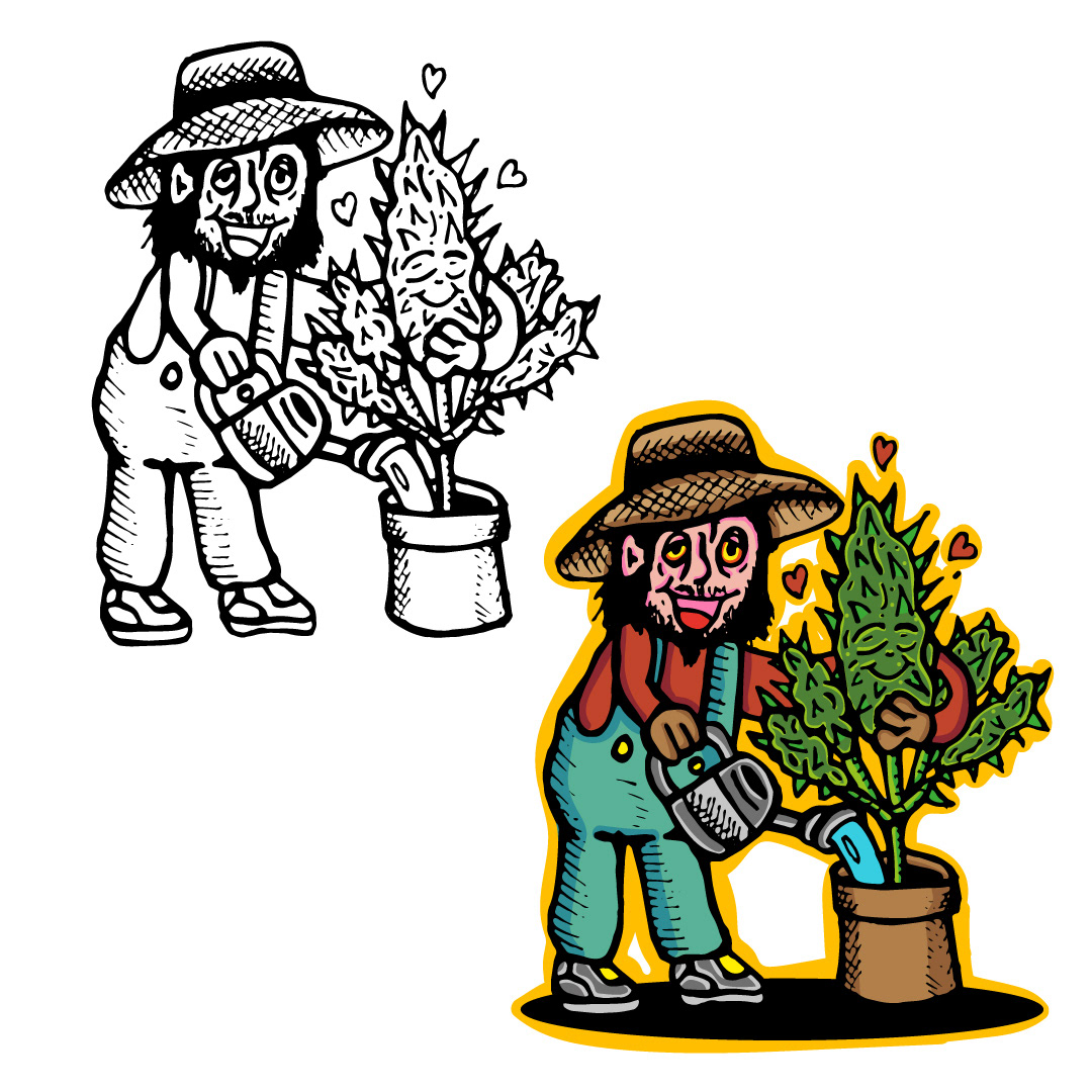 art comic Cultivate digitalart high ILLUSTRATION  ilustracion smoke weed
