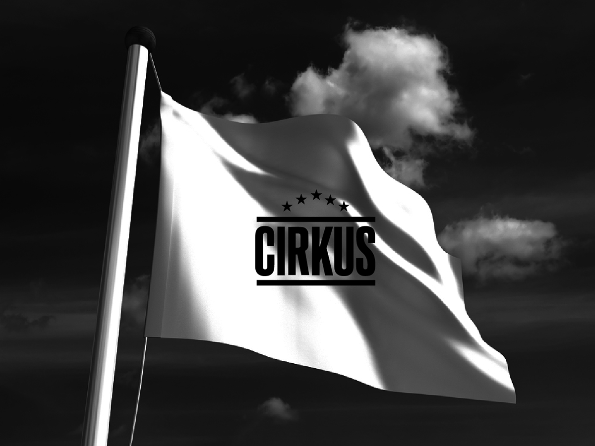 cirkus flag wind logo revolution