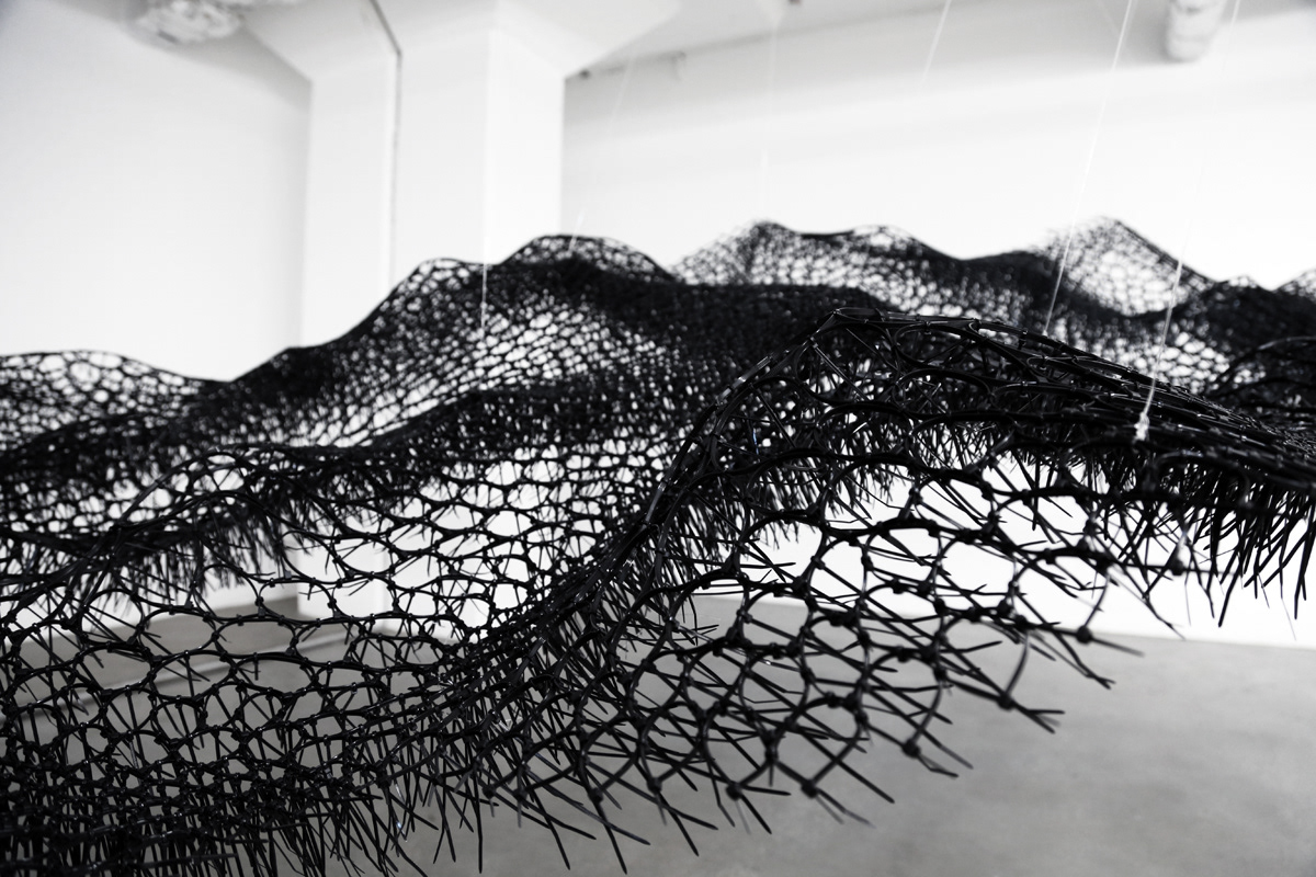 contemporary art visual art fiber art art Installation Art cable ties soft sculpture organic form biomorphic parametric