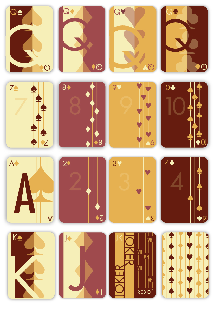 Adobe Portfolio Playing Cards  modern cards modern art card games