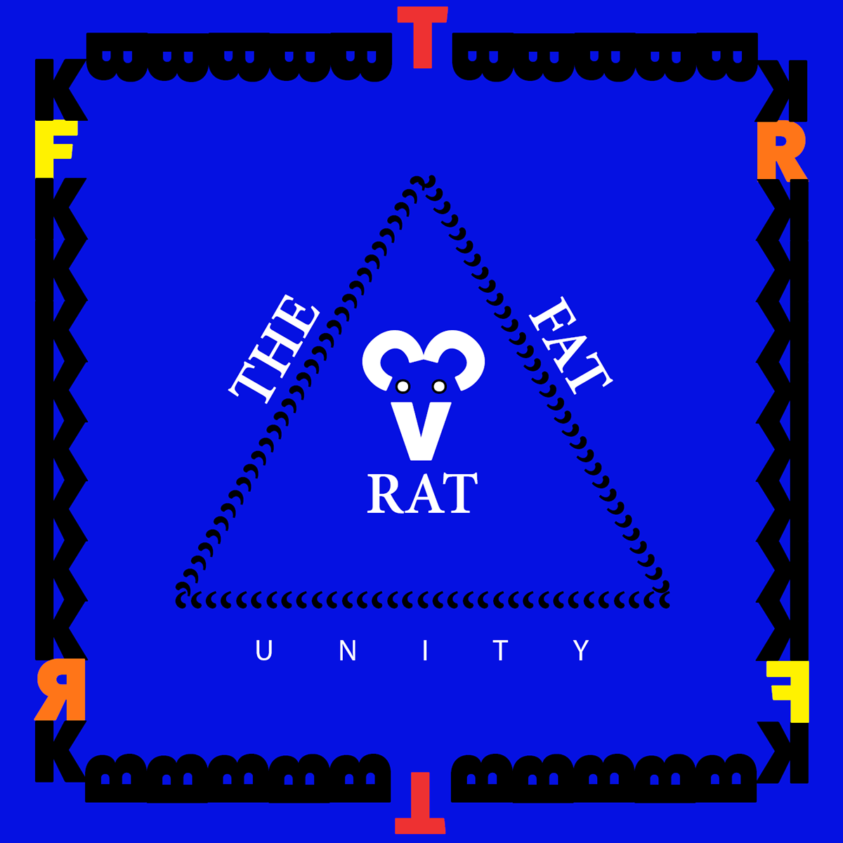 cover cd blue rat fat unity letters words