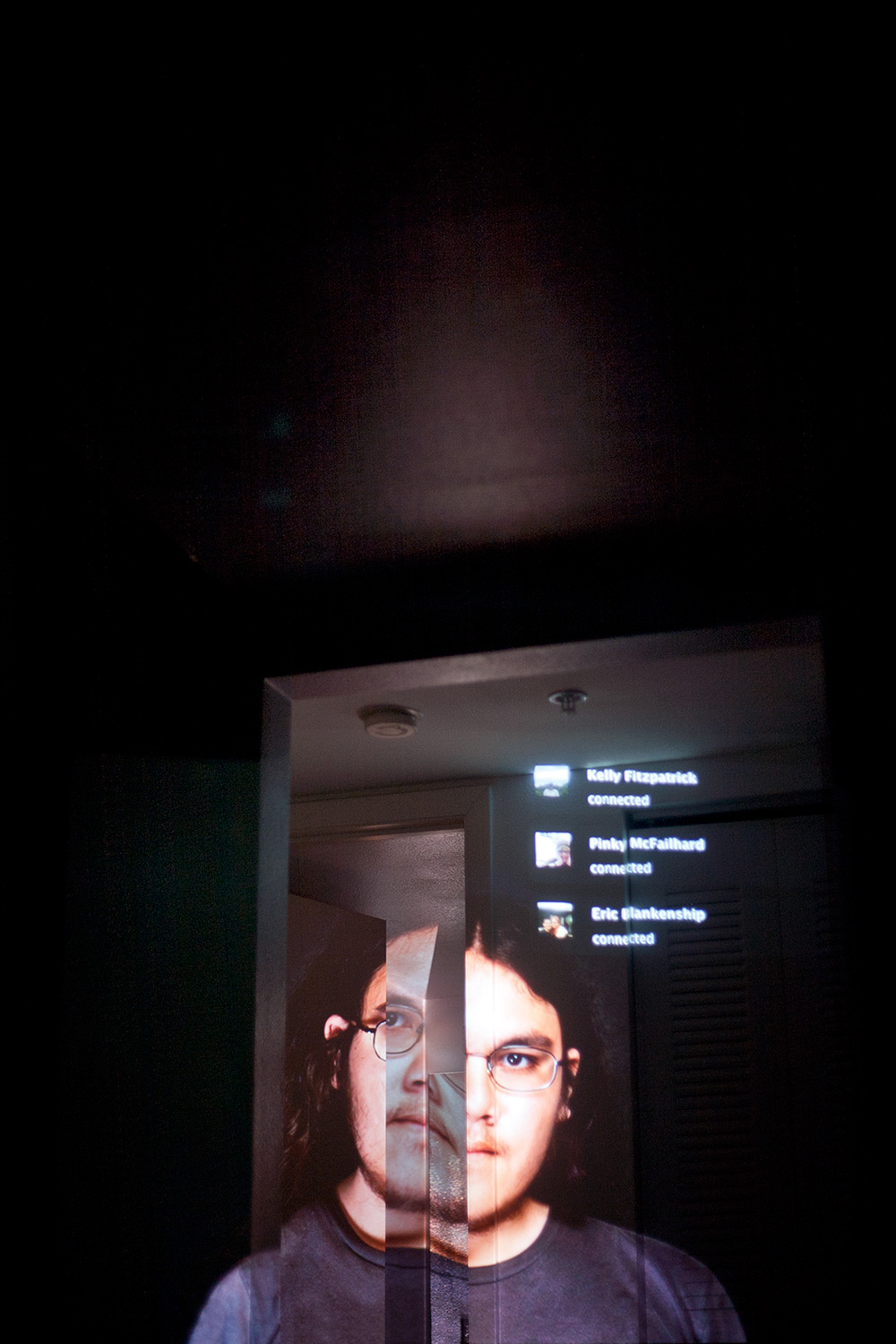 staged conceptual projections self portrait Portraiture