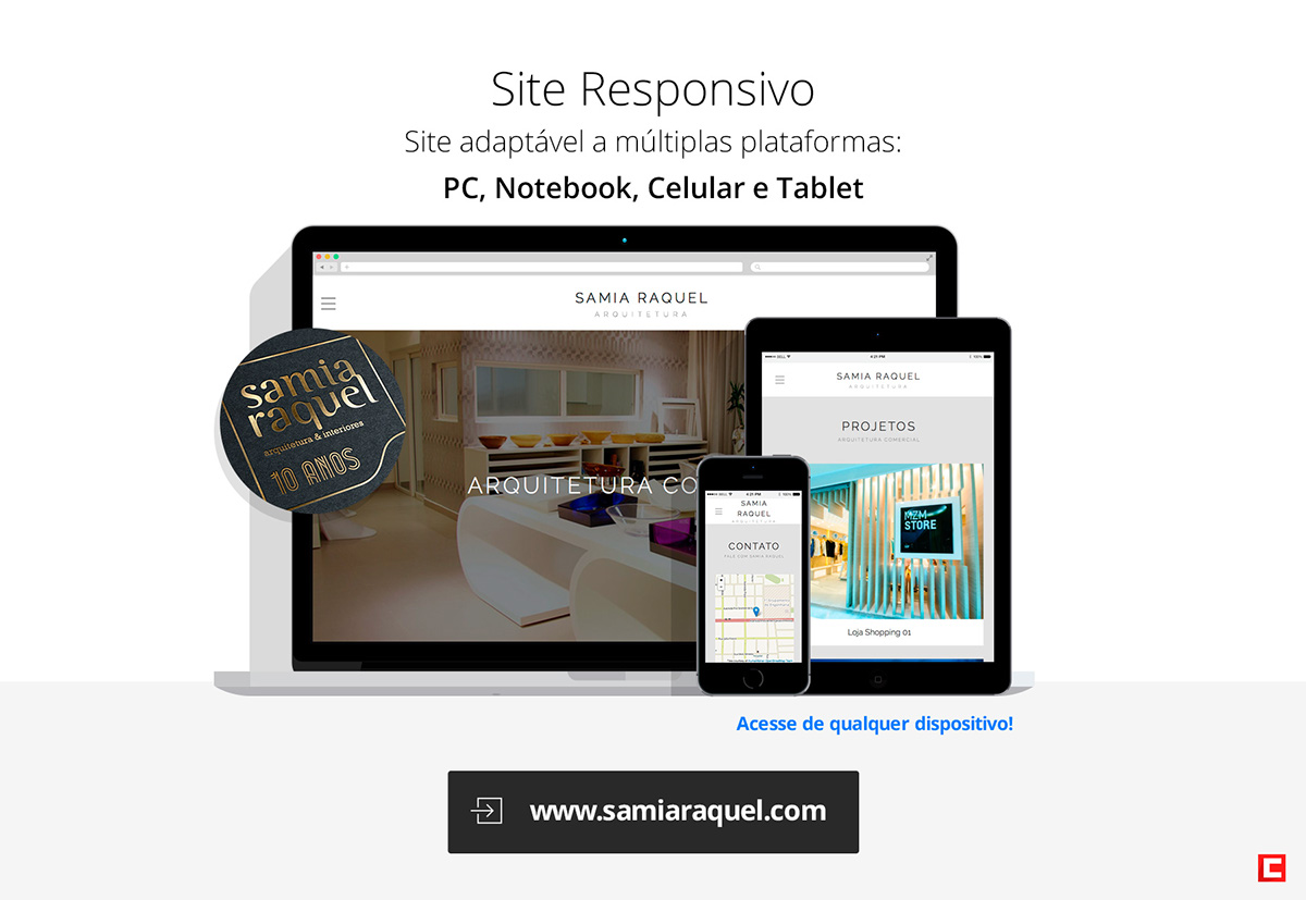 criação de sites criar sites site site responsivo sites mobile Site Mobile clidenorjr clidenorjrme site de arquitetura samia raquel