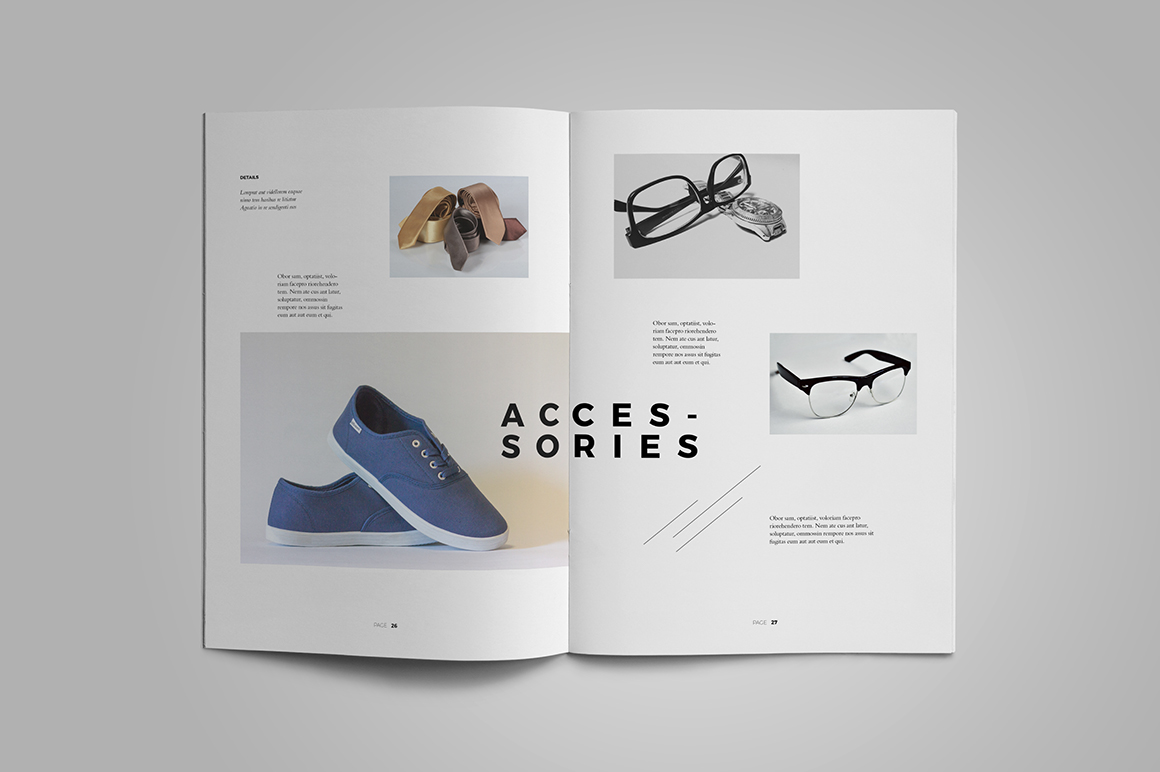 Lookbook editorial design  graphic design  brochure Fashion Template 