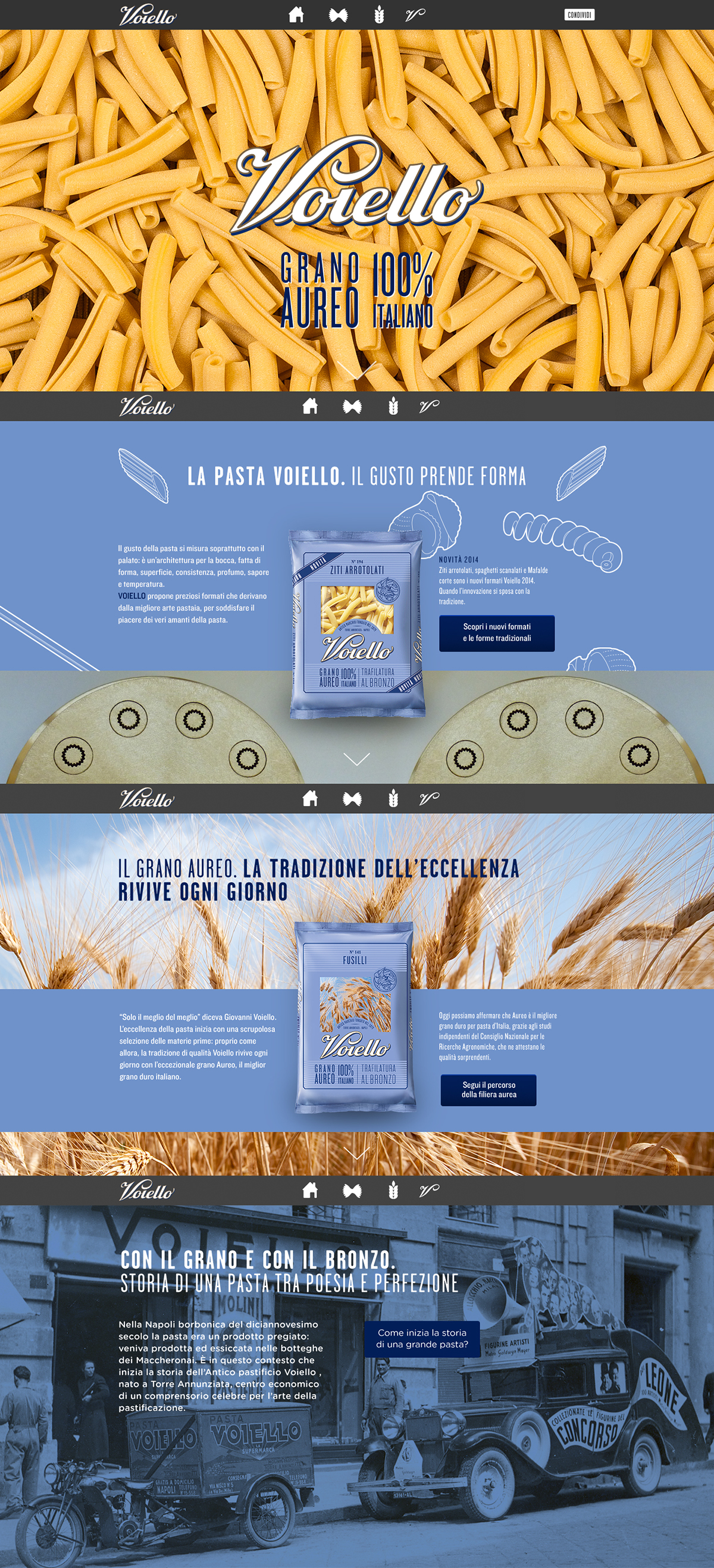 Adobe Portfolio voiello barilla Pasta Web Web Design  brand