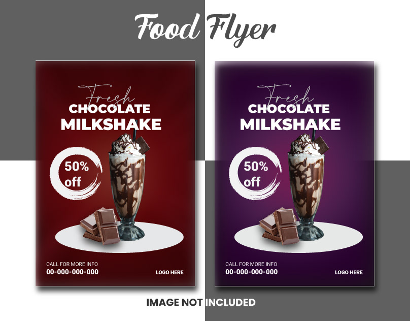 Flyer Design Advertising  marketing   Graphic Designer adobe illustrator milkshake ice cream template presentation freash