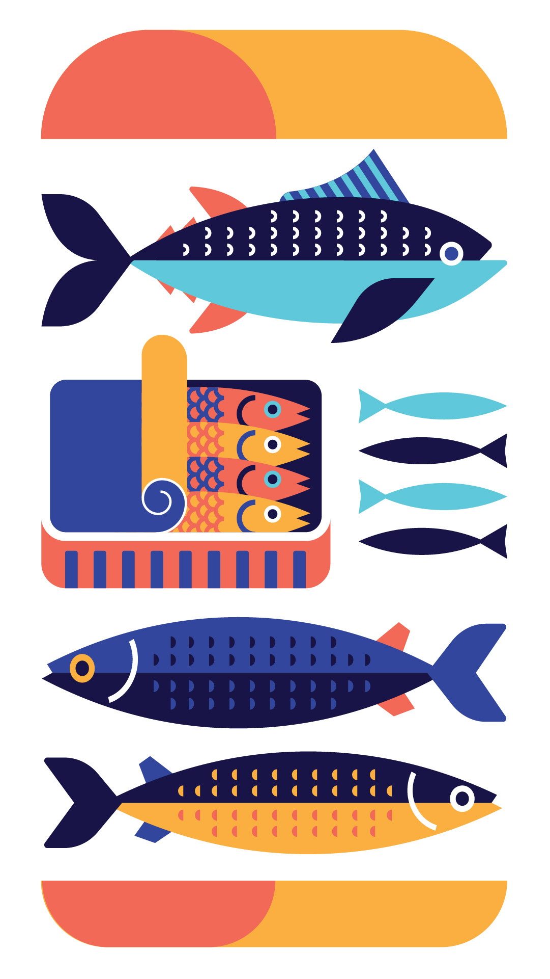 can fish Food  identity ILLUSTRATION  marine surface design tuna Vehicle