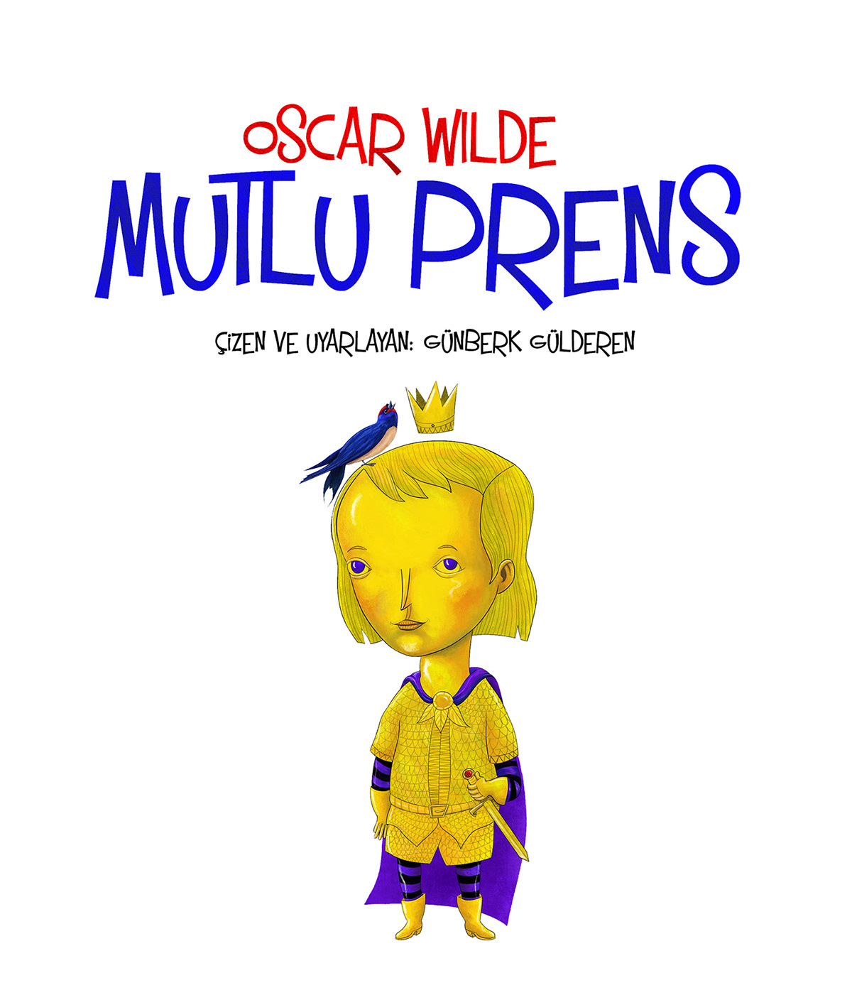 bird book childrens book çocuk kitabı gold happy prince illustrasyon Oscar Wilde story swallow