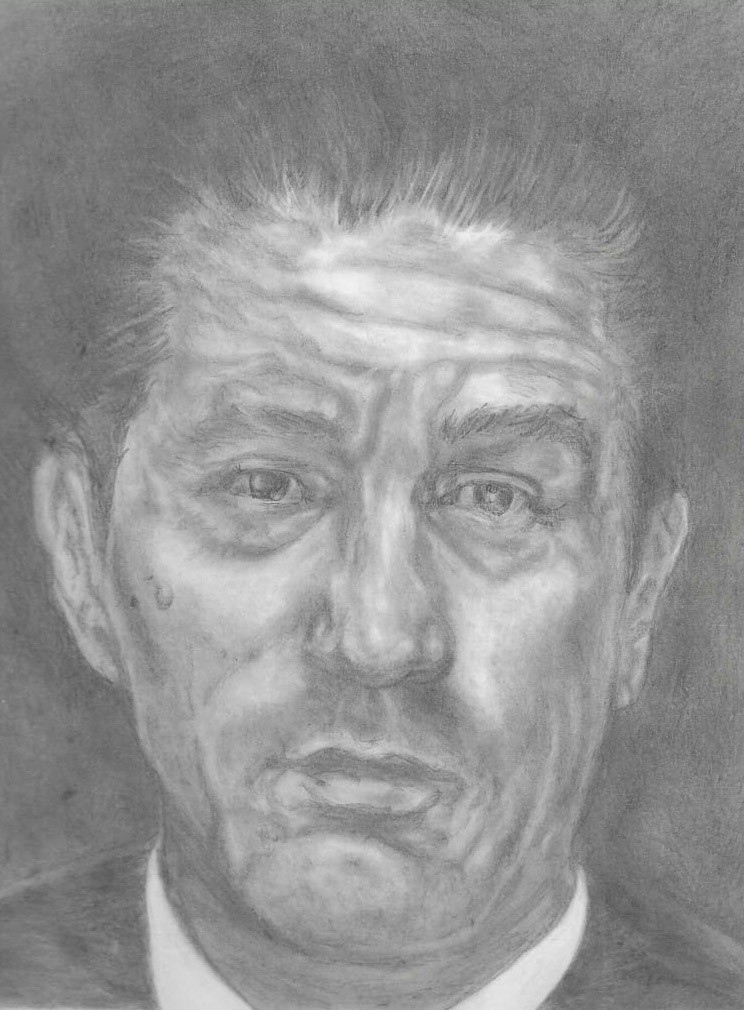 oencil portrait Robert DeNiro sketcg