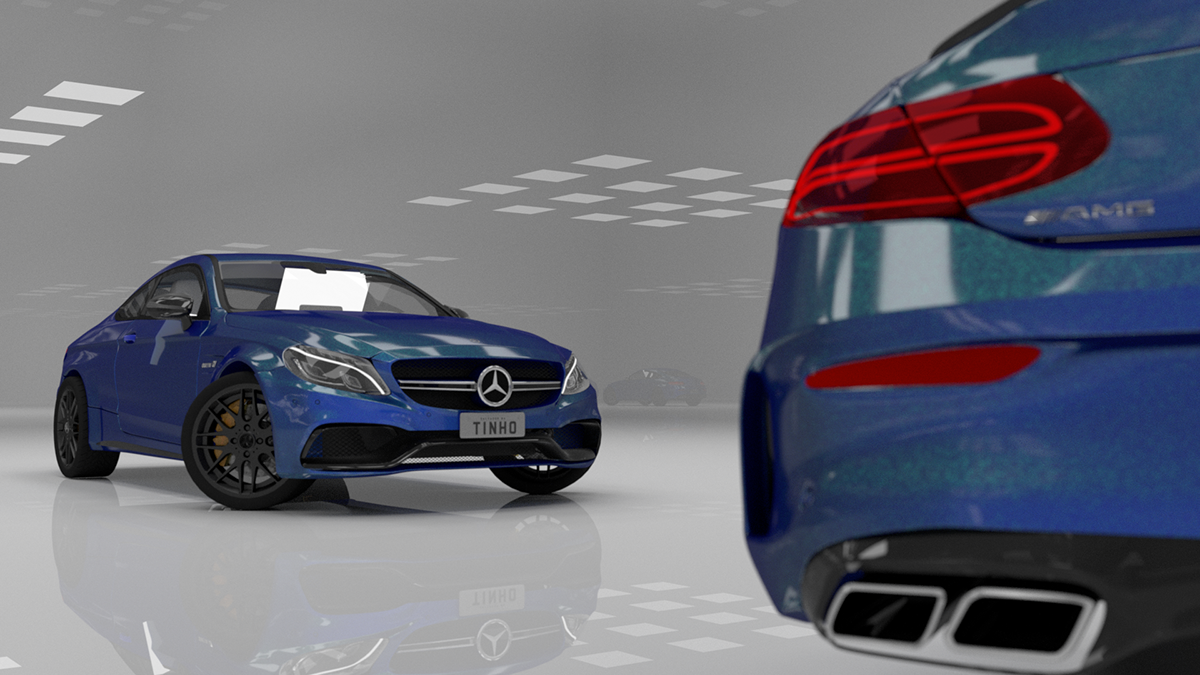 blender CGI 3D car Mercedes Benz