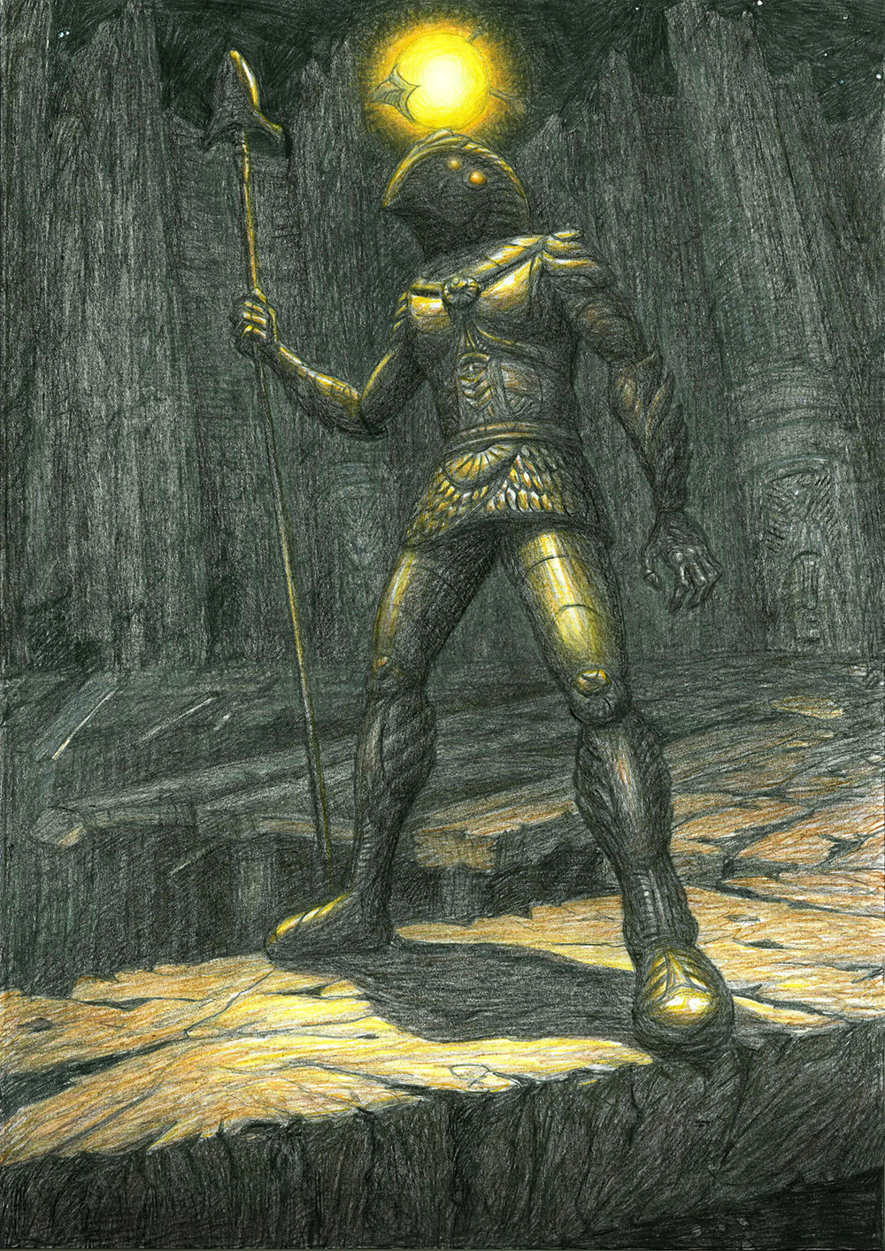 Drawing  Pencil drawing colored pencils science fiction concept art hand drawn gods mythology alien Character design 