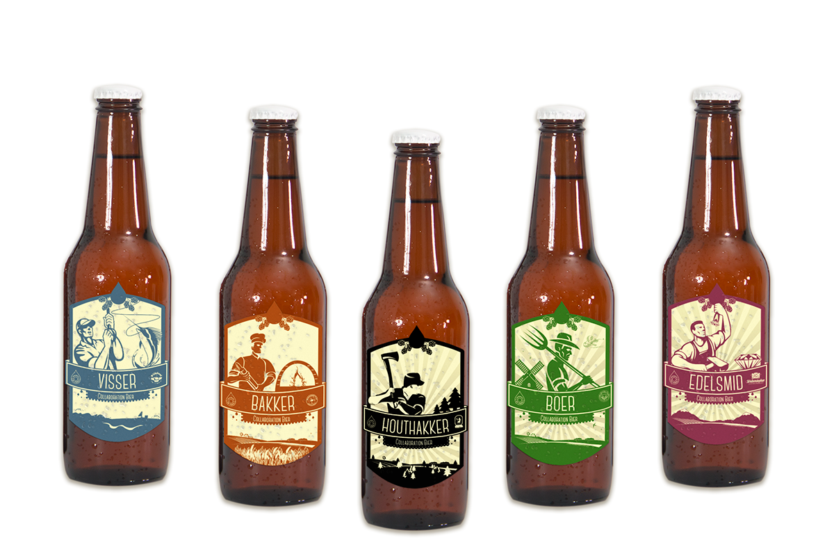 beer beerlabel Label Craftsman Collaboration beers de prael Bier bierlabels bottle design