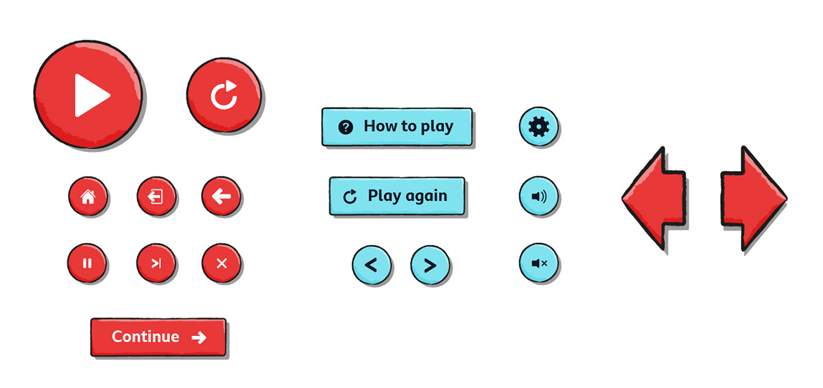 User interface buttons