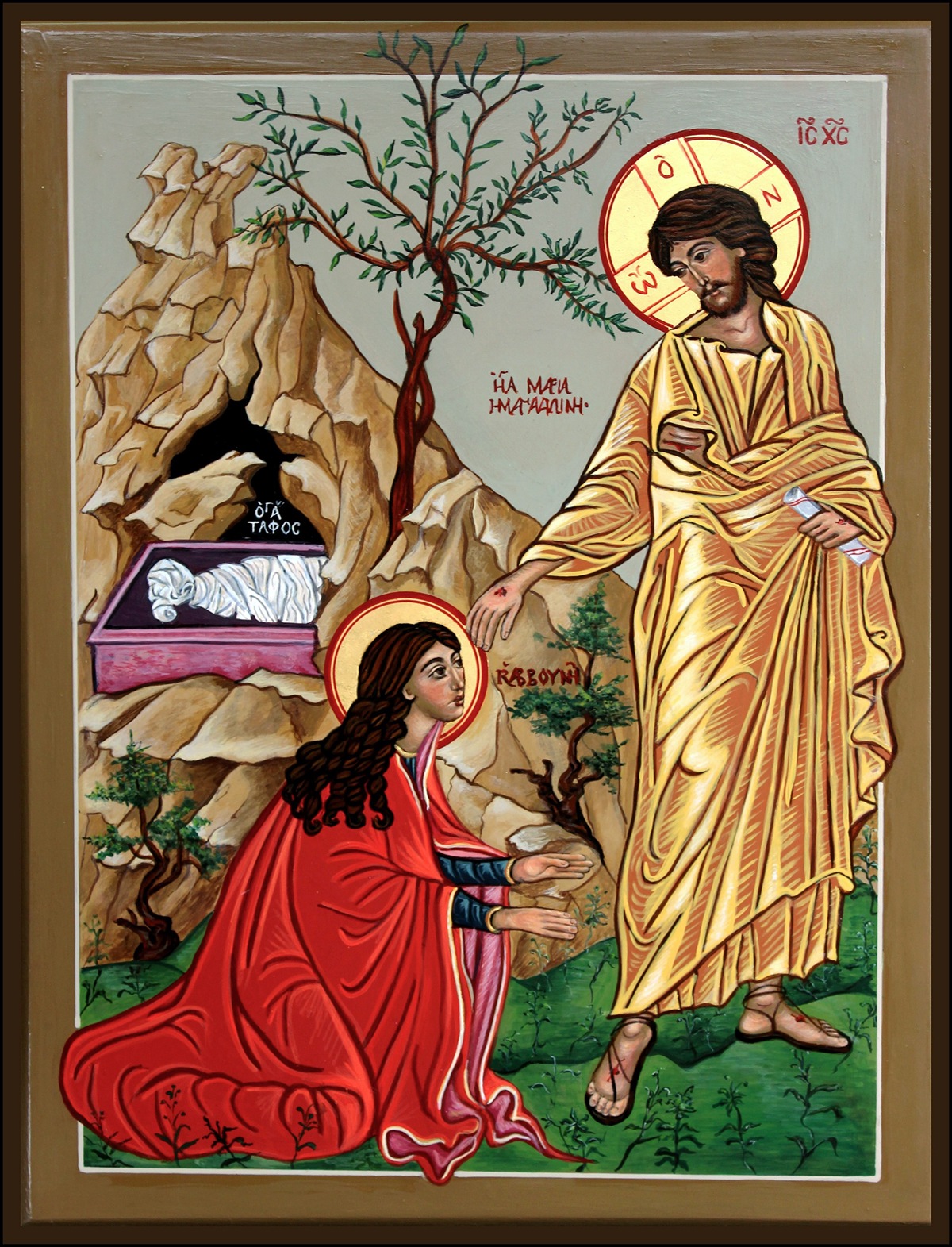 Byzantine Icons Acrylic paint gold leaf wood iconography