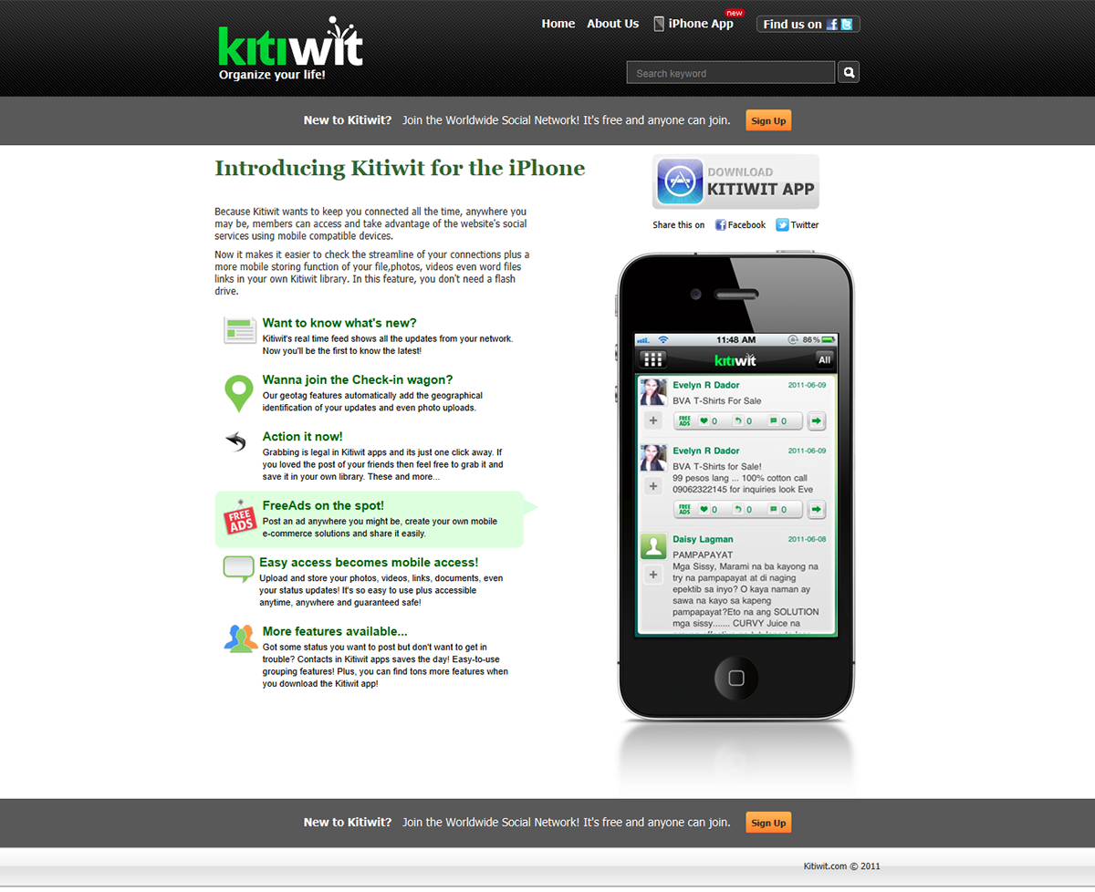 kitiwit iphone app Website