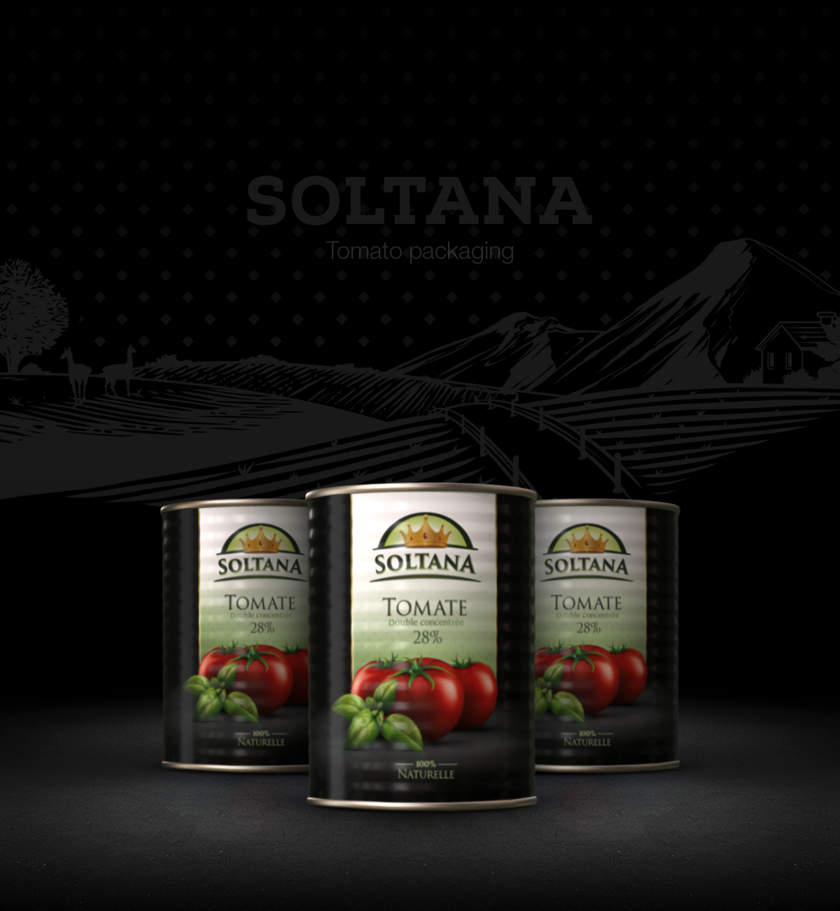 Tomato sauce red vegetable Packaging design ad marque queen crown