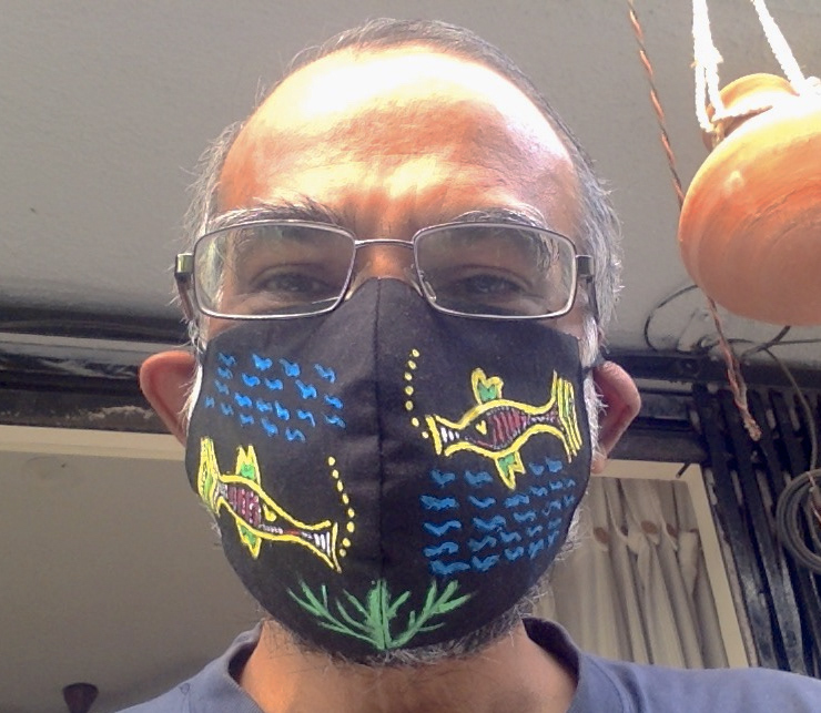 Covidoodle designermask doodle fish maskdoodle