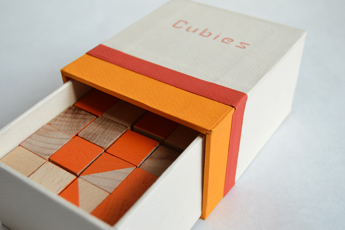 cubes blocks Graffit spraypaint orange wooden wood box handmade