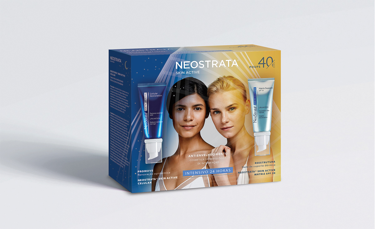 Cantabria designer graphic design  Image Editing Neostrata anti aging Pack Promocional Packaging packaging design Pharmaceutical promo packaging