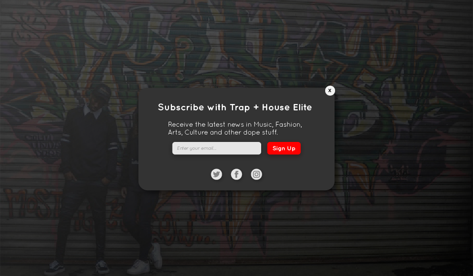 UI/UX DailyUI sign up modal Traphouse Elite hip hop ui design dope