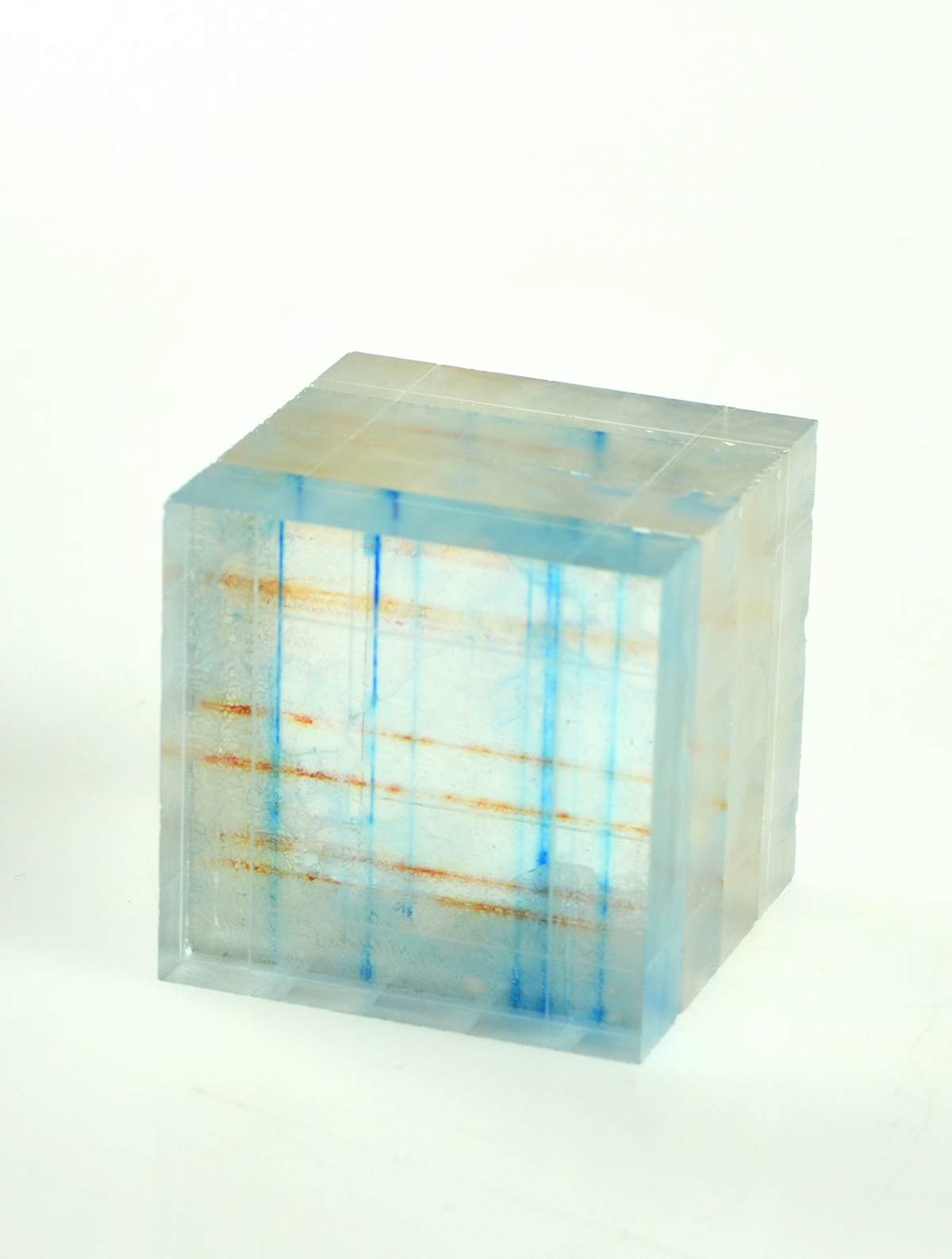 acrylic laminate plastic clear steel cube jewel gem risd Metalworking Metals II milling milled