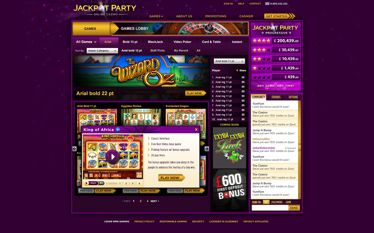 online casino gaming ui casino brand