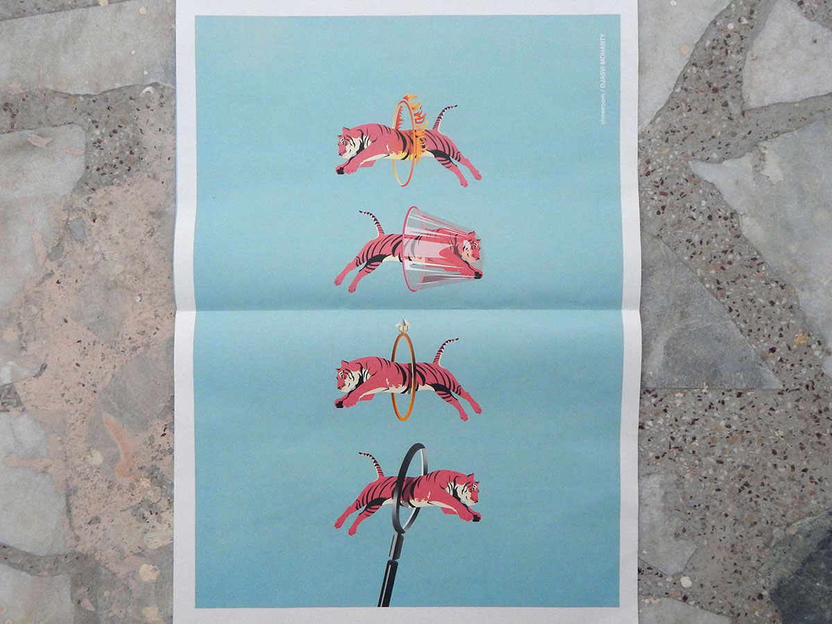 Drum roll showroom Issue No 2 flying tiger poster art lovebirds phase