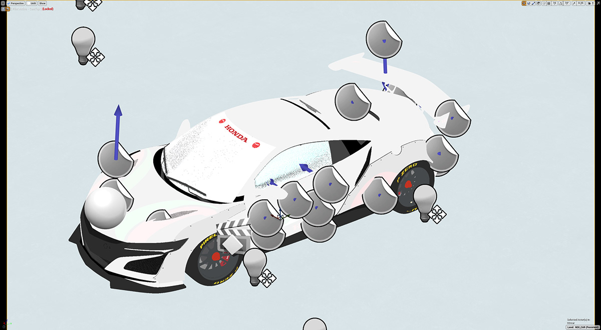 Unreal engine game Honda rtx ray tracing automotive  