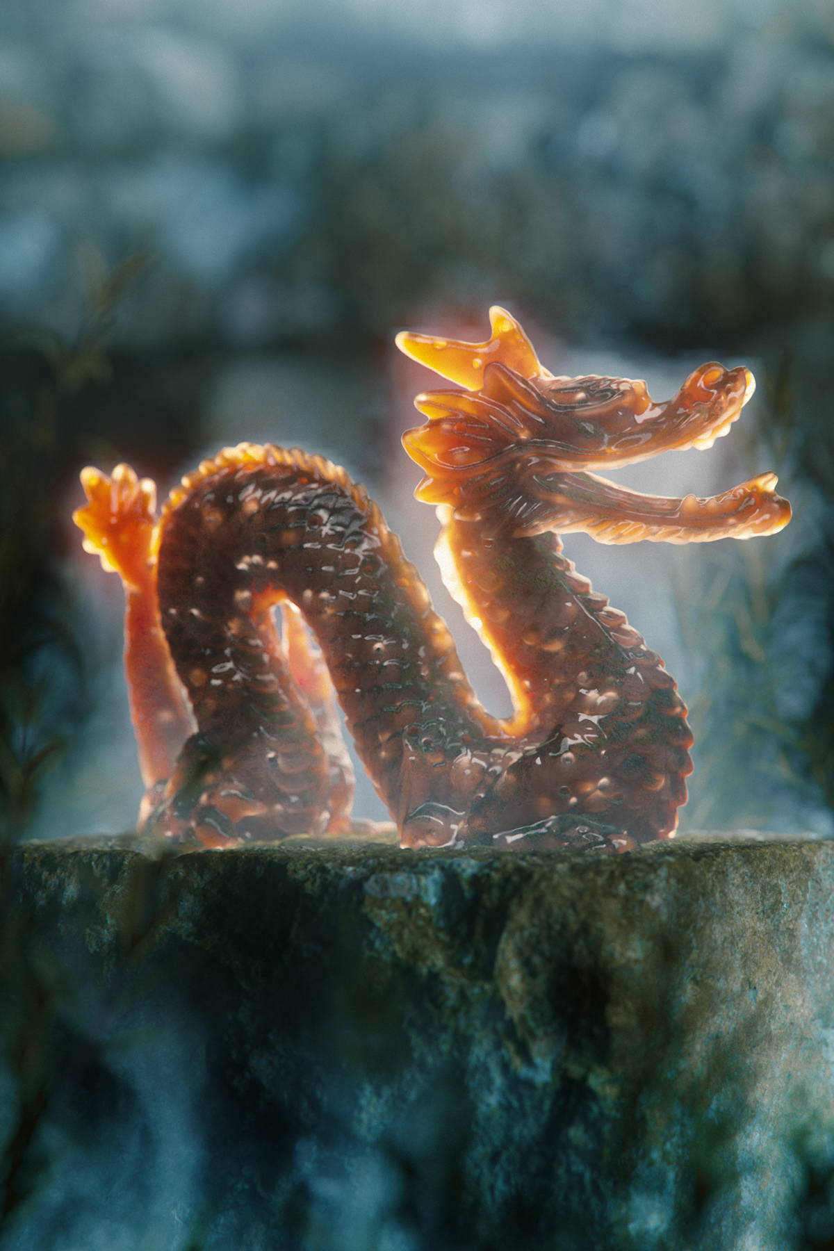 3D 4d CGI china Cinema dragon octane rendering simulation smoke