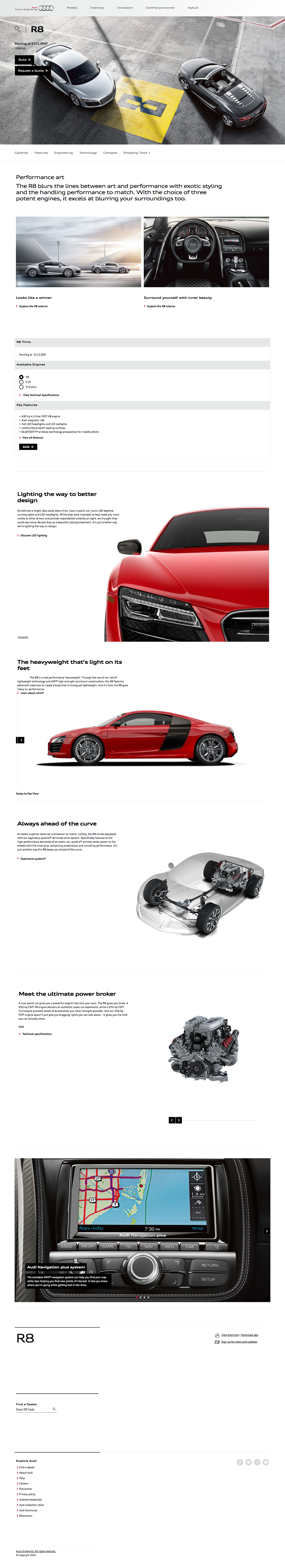 Audi R8 copy automotive   voice Style tone digital Website