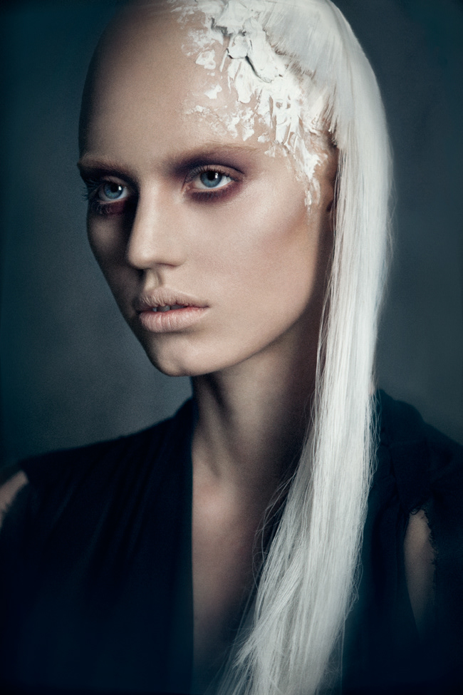 partII editorial mystical romantic dark model whitehair