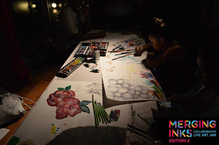 merging inks Crazivity design brand Event after effects logo Exhibition  live art video