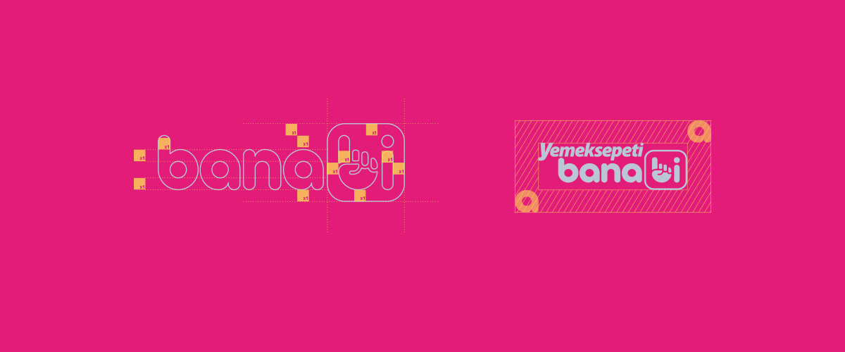 yemeksepeti banabi logo visual identity branding  launch graphic design  app Icon Grocery