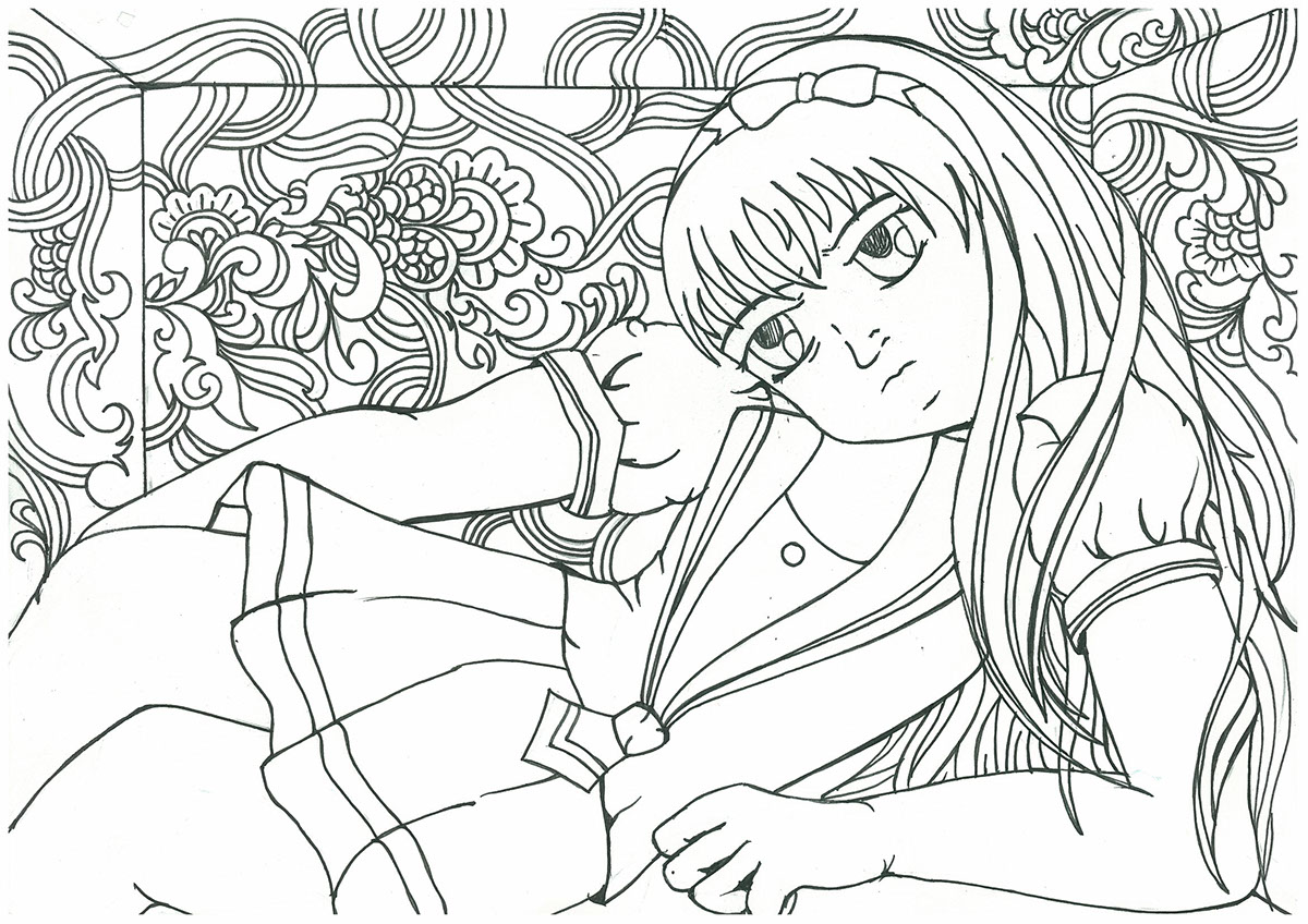 digital illustration manga sketch