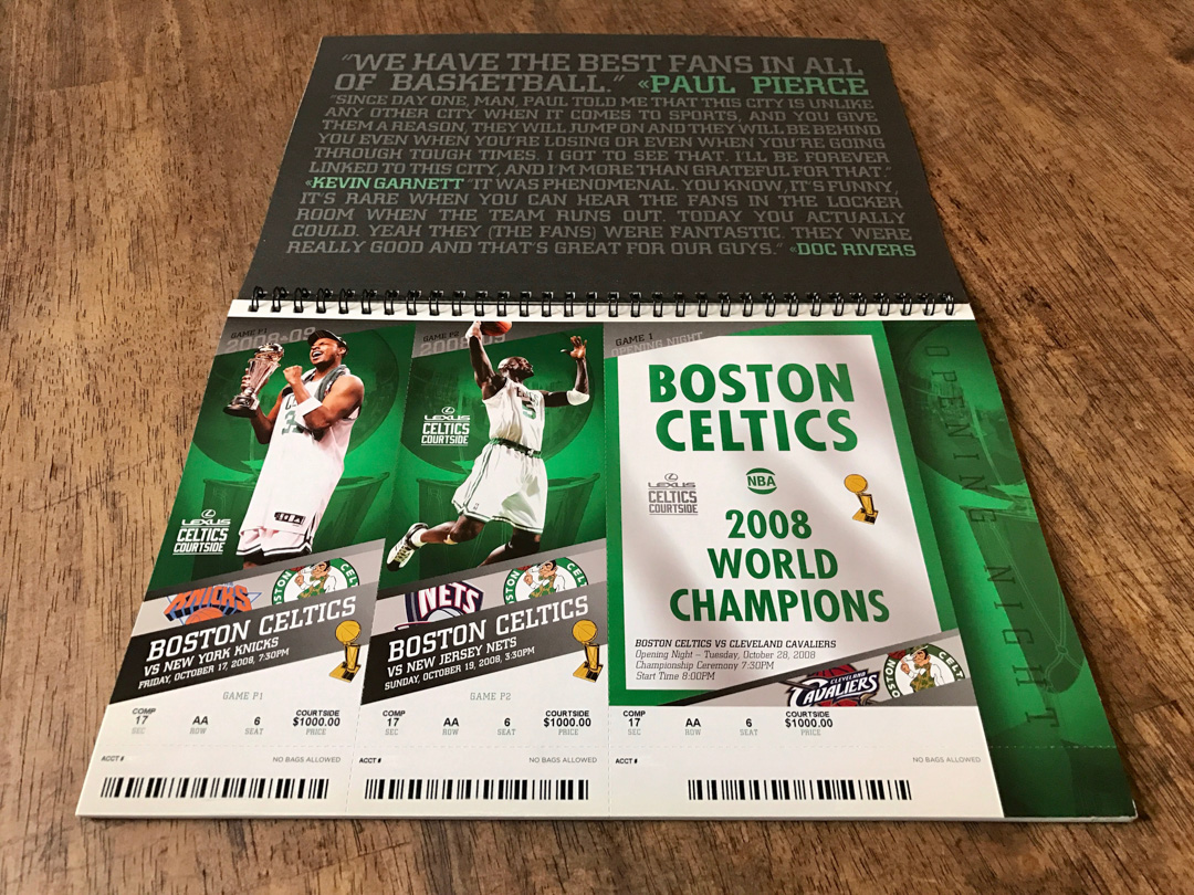 Celtics 2008-09 Season Ticket Design on Behance